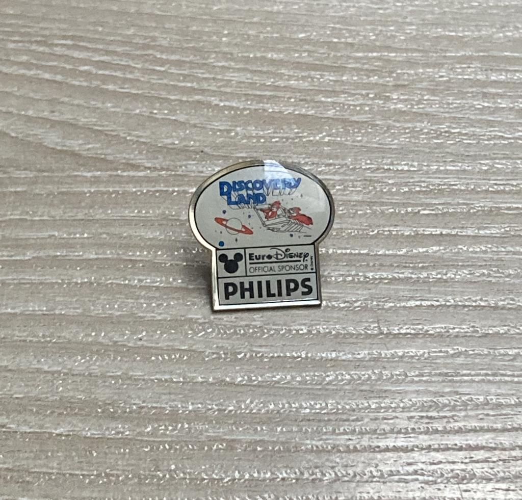 PIN - EURO DISNEY - DISCOVERYLAND - PHILIPS, Verzenden, Gebruikt, Overige onderwerpen, Speldje of Pin
