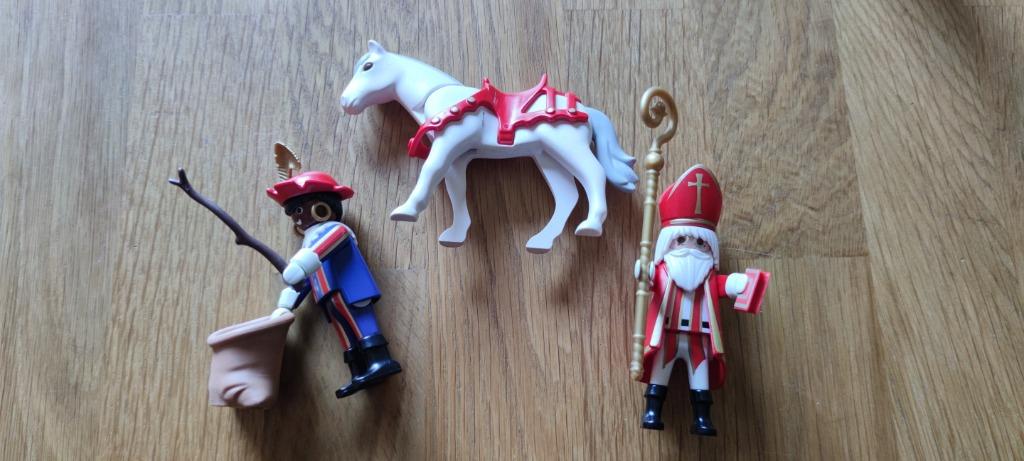 Playmobil sinterklaas Sint en Piet 4893 paard staf boek zak, Enfants & Bébés, Enlèvement ou Envoi, Utilisé, Ensemble complet