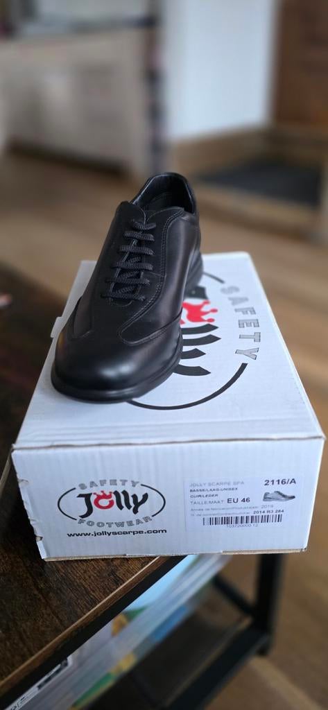Zwarte lage ledere stapschoenen Jolly footwear maat eu 46, Kleding | Heren, Schoenen, Ophalen, Zwart, Jolly, Nieuw