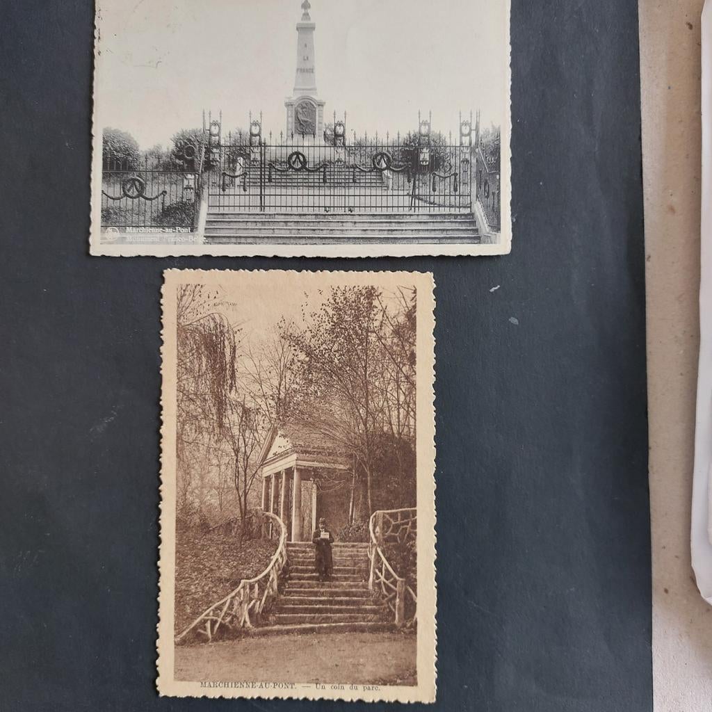 2 oude postkaarten Marchienne au Pont, Enlèvement ou Envoi