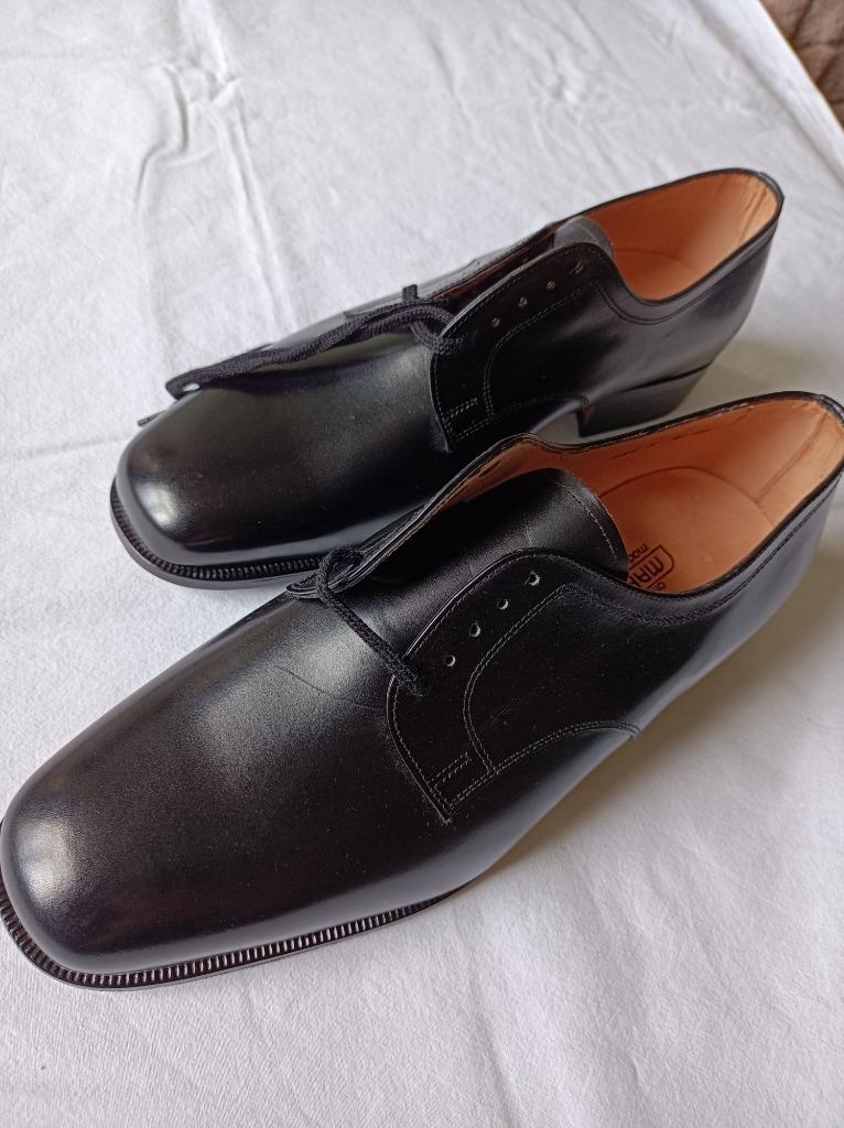 Spiksplinternieuwe leren zwarte herenschoenen (Mareno) Mt42, Kleding | Heren, Schoenen, Ophalen, Zwart, Nieuw, Belgian Shoes - Mareno