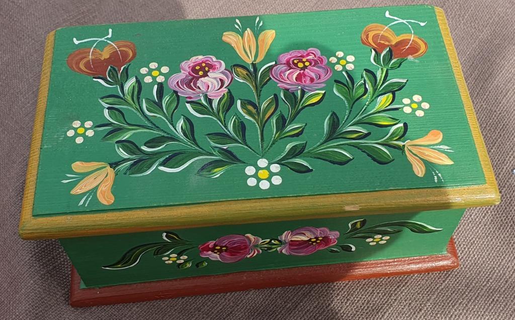 Houten Doos met Deksel - schatkist, Antiek en Kunst, Ophalen of Verzenden