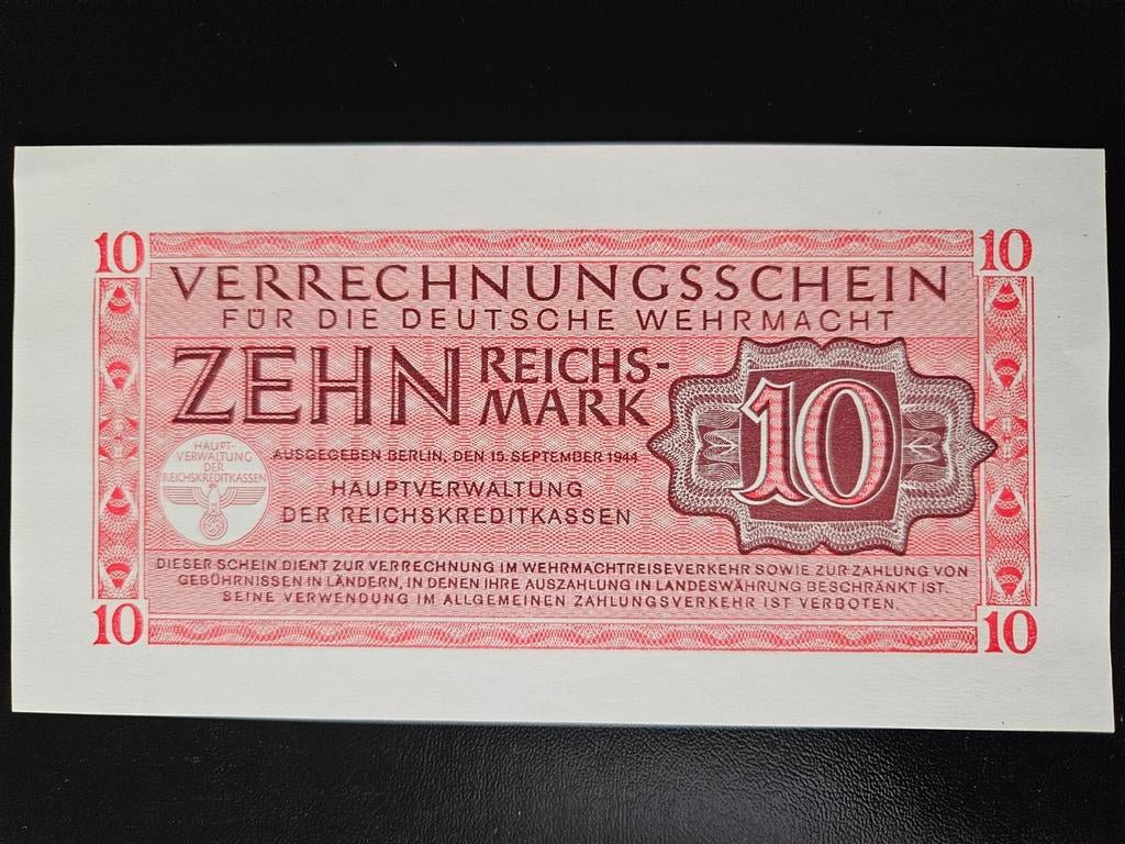 10 Reichsmark, Allemagne, Seconde Guerre mondiale, année 194, Enlèvement ou Envoi, Allemagne, Billets en vrac
