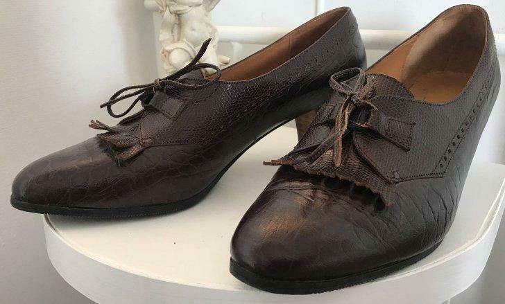 Binéo schoenen, made in Belgium, maat 38,5, Gedragen, Bruin, Pumps