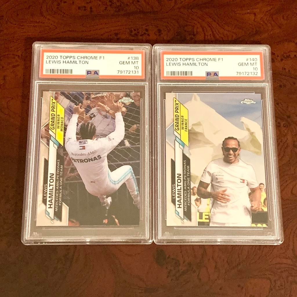 2020 Topps Chrome F1 Lewis Hamilton Mercedes AMG PSA 10, Enlèvement ou Envoi, Comme neuf, Image