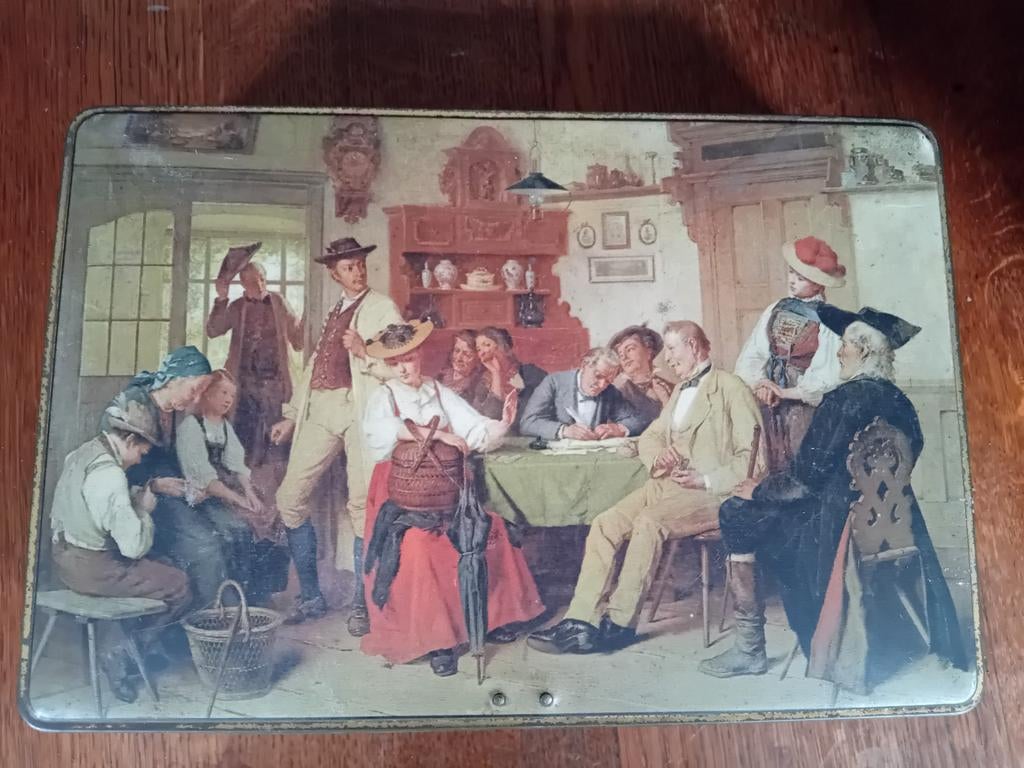 Jacques chocolade-ijzeren doos, Verzamelen, Ophalen of Verzenden, Gebruikt, Overige, Overige merken
