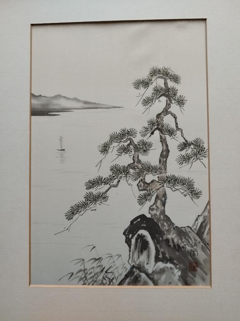 Aquarelle sur toile de soie, Hobby & Loisirs créatifs, Enlèvement ou Envoi, Comme neuf, Aquarelle