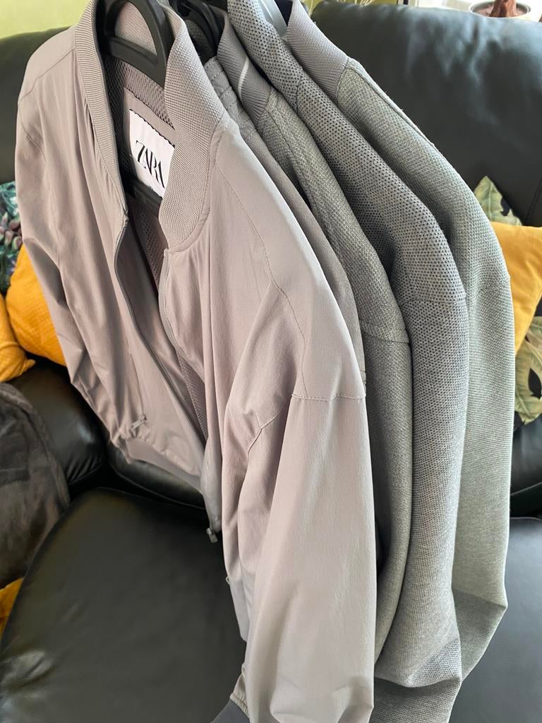 5 x Heren jas vest Zara Men, Kleding | Heren, Jassen | Zomer, Grijs, Verzenden