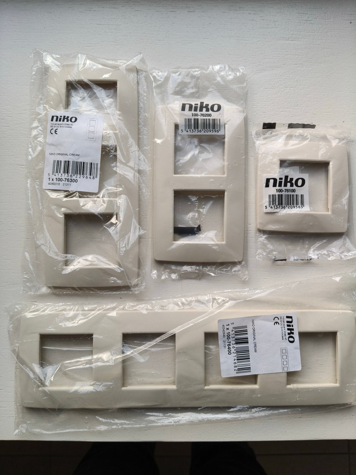 NIKO afdekplaatjes original cream, Doe-het-zelf en Bouw, Ophalen, Nieuw, Overige merken, Afdekraam