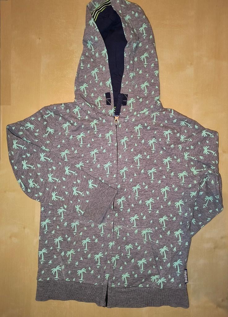 Lichtgrijs vest palmbomen, someone maat 128, Kinderen en Baby's, Kinderkleding | Maat 128, Gebruikt, Trui of Vest, Ophalen of Verzenden