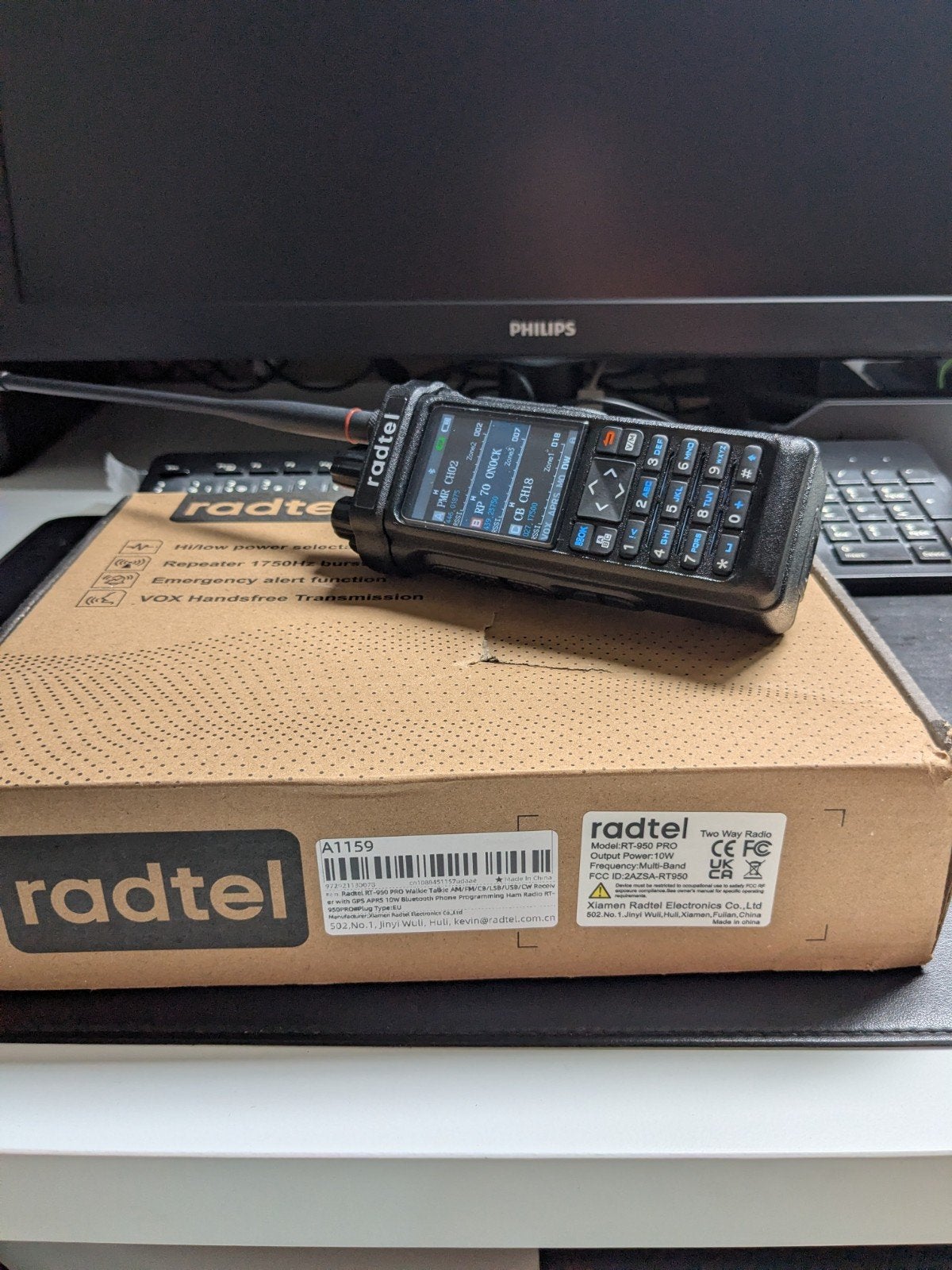 Radtel RT 950 Pro, Enlèvement