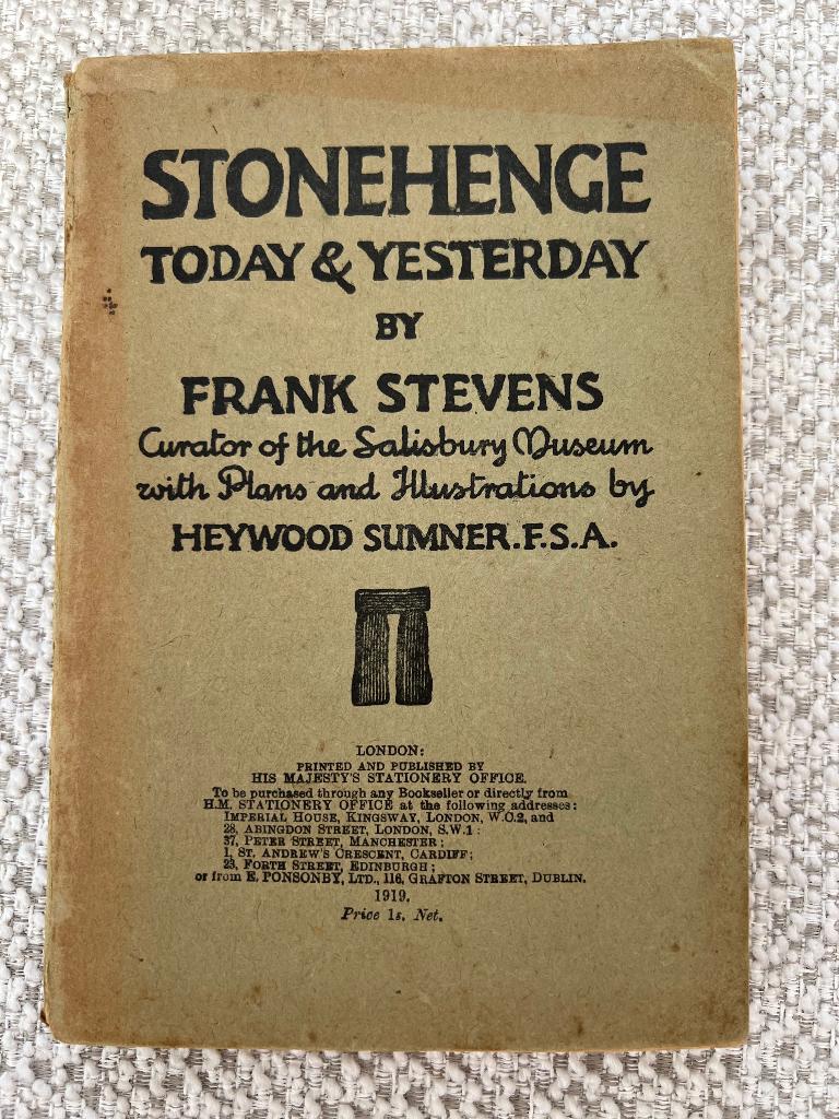 Stonehenge Today & Yesterday by Frank Stevens, 1919, Ophalen of Verzenden, Frank Stevens