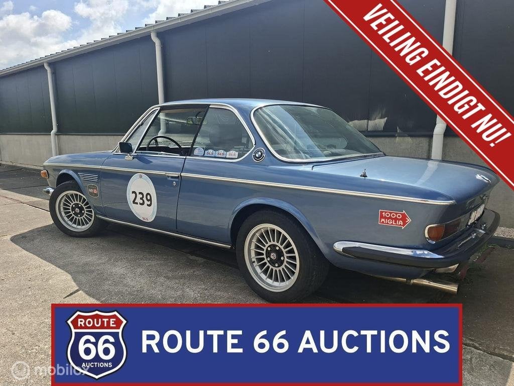 BMW 2800 CS | 1970 | Route 66 Auctions, Autos, Achat, Entreprise, Boîte manuelle, Autre carrosserie