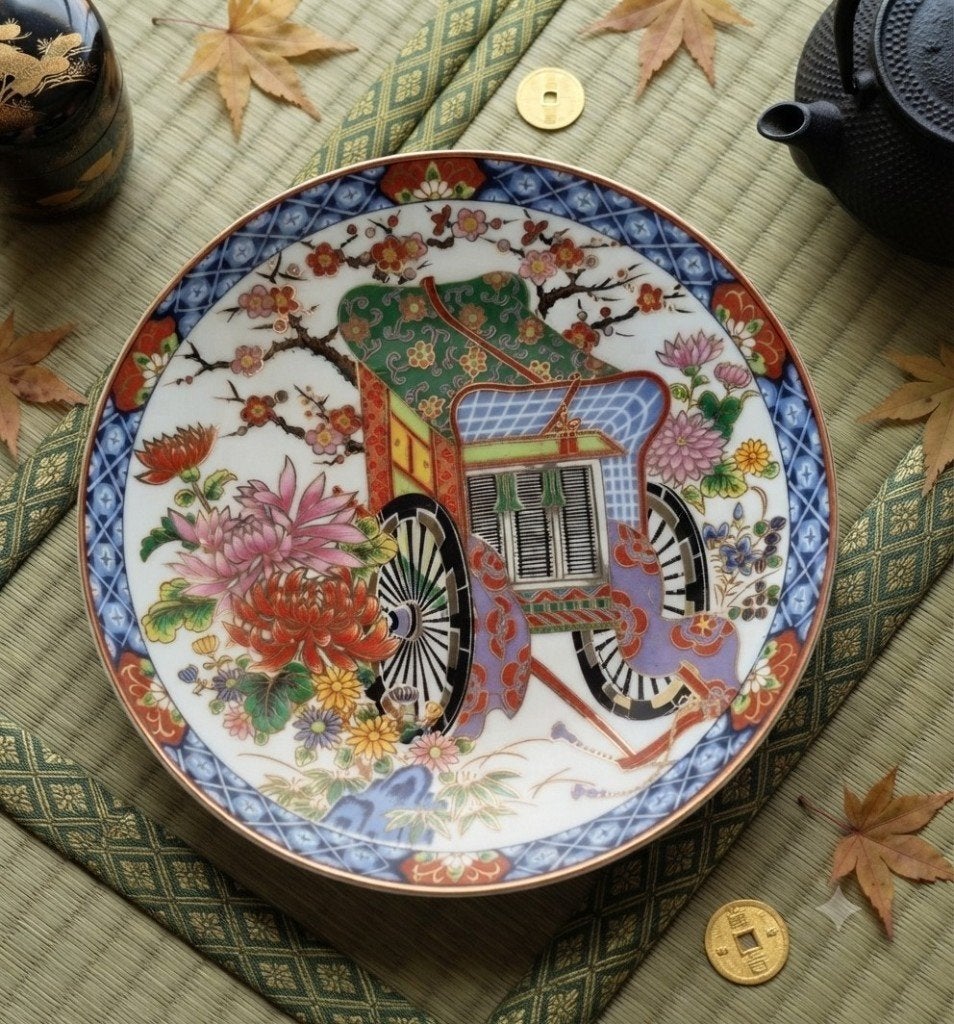 Assiette japonaise en porcelaine Imari par Toyo Eiwa Kinsei, Envoi