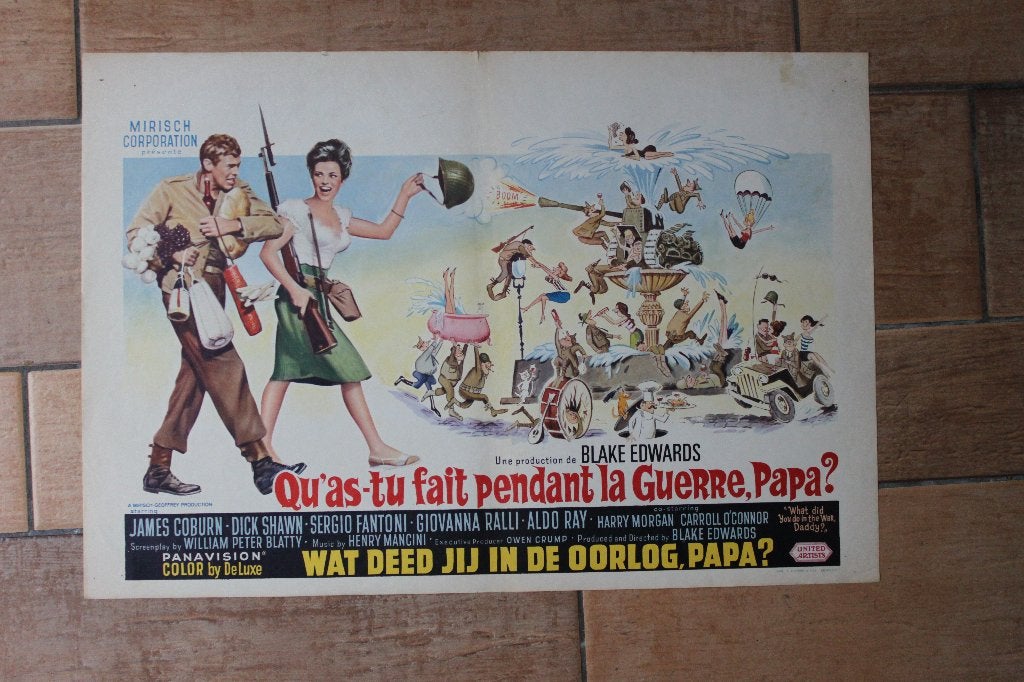 filmaffiche What Did You Do In The War, Daddy filmposter, Enlèvement ou Envoi, Rectangulaire horizontal, A1 jusqu'à A3, Comme neuf