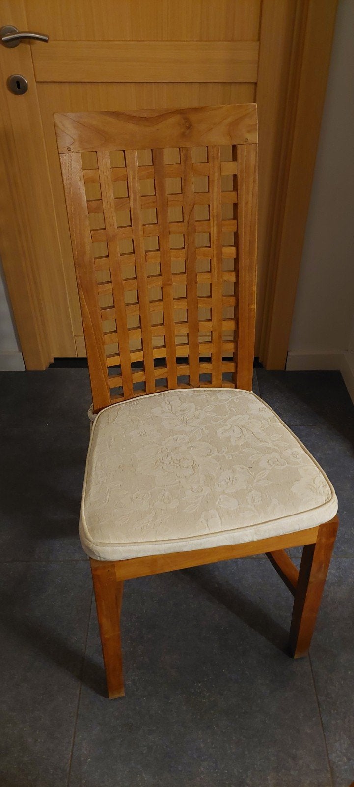 4 teaken stoelen, Ophalen, Gebruikt, Hout, Vier