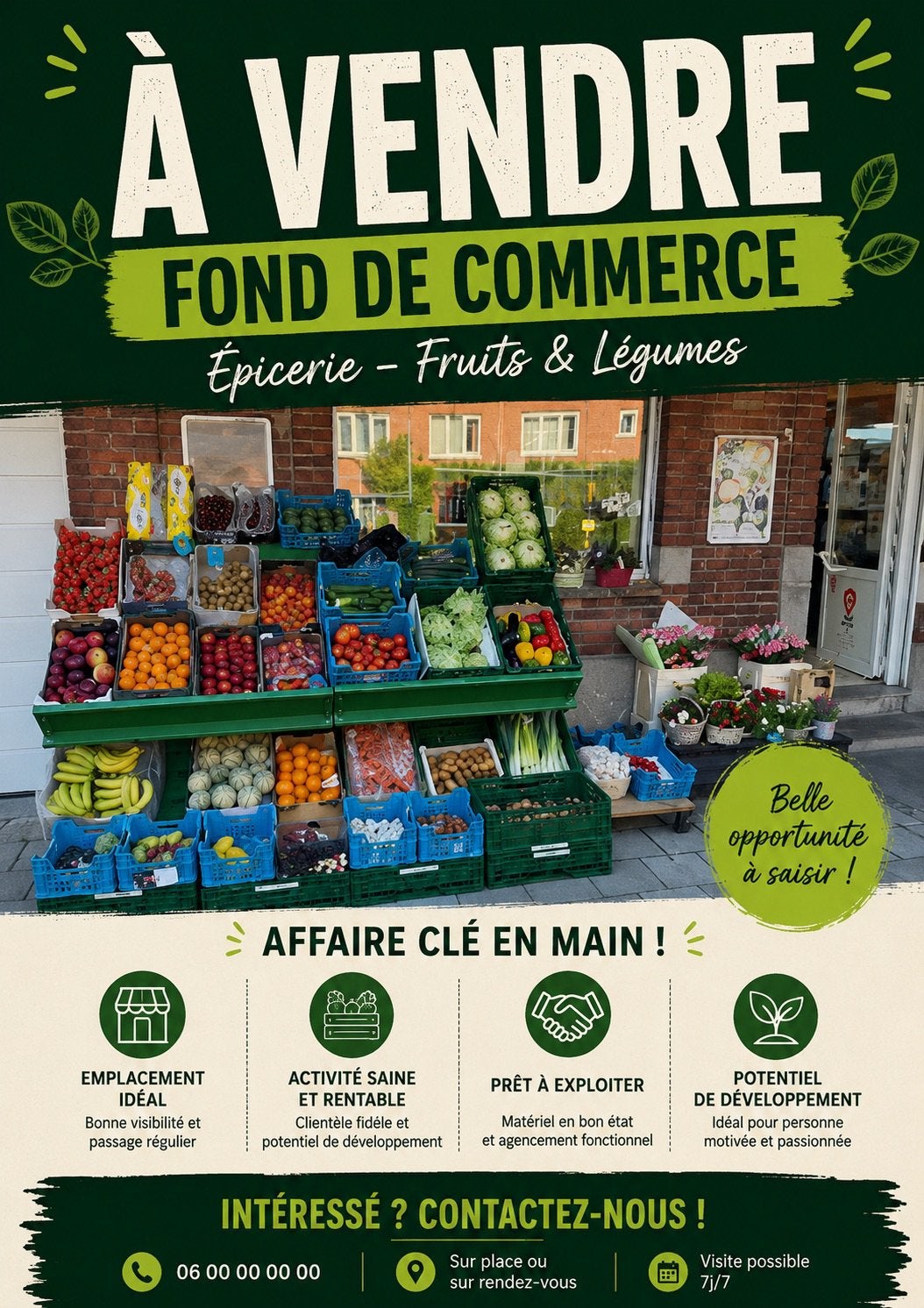 Fond de commerce, à remettre, Enlèvement ou Envoi, Comme neuf