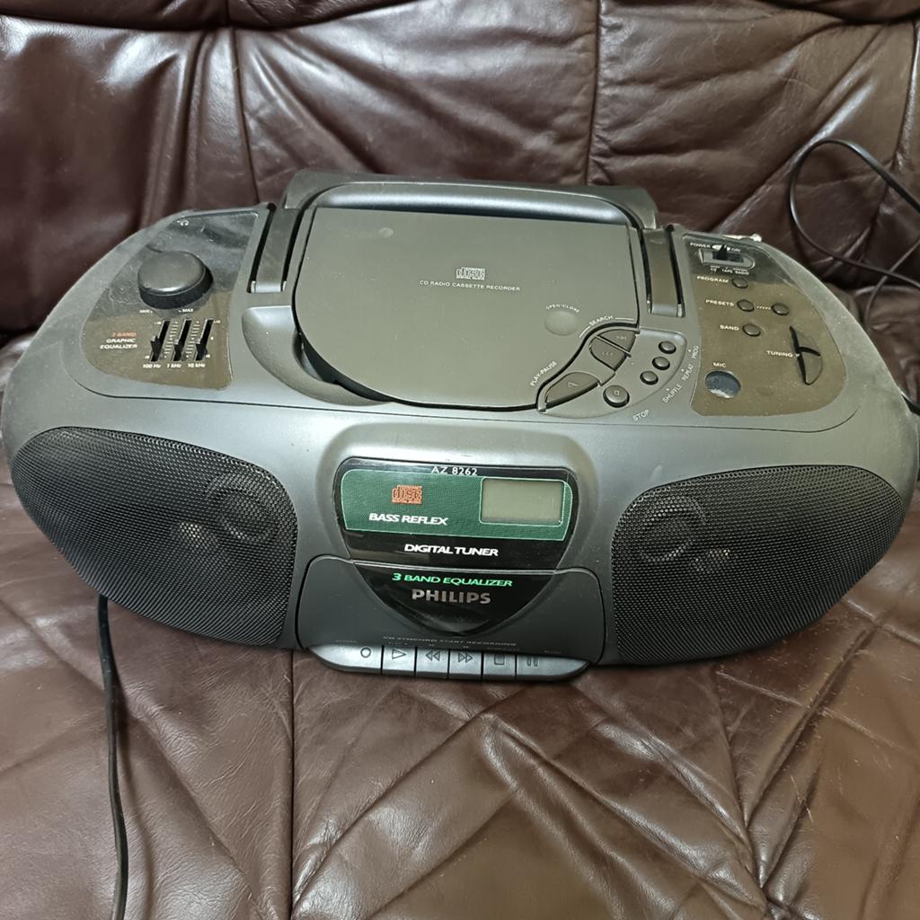 Radio CD Cassette Philips AZ8262 – Boombox Vintage, Enlèvement, Radio