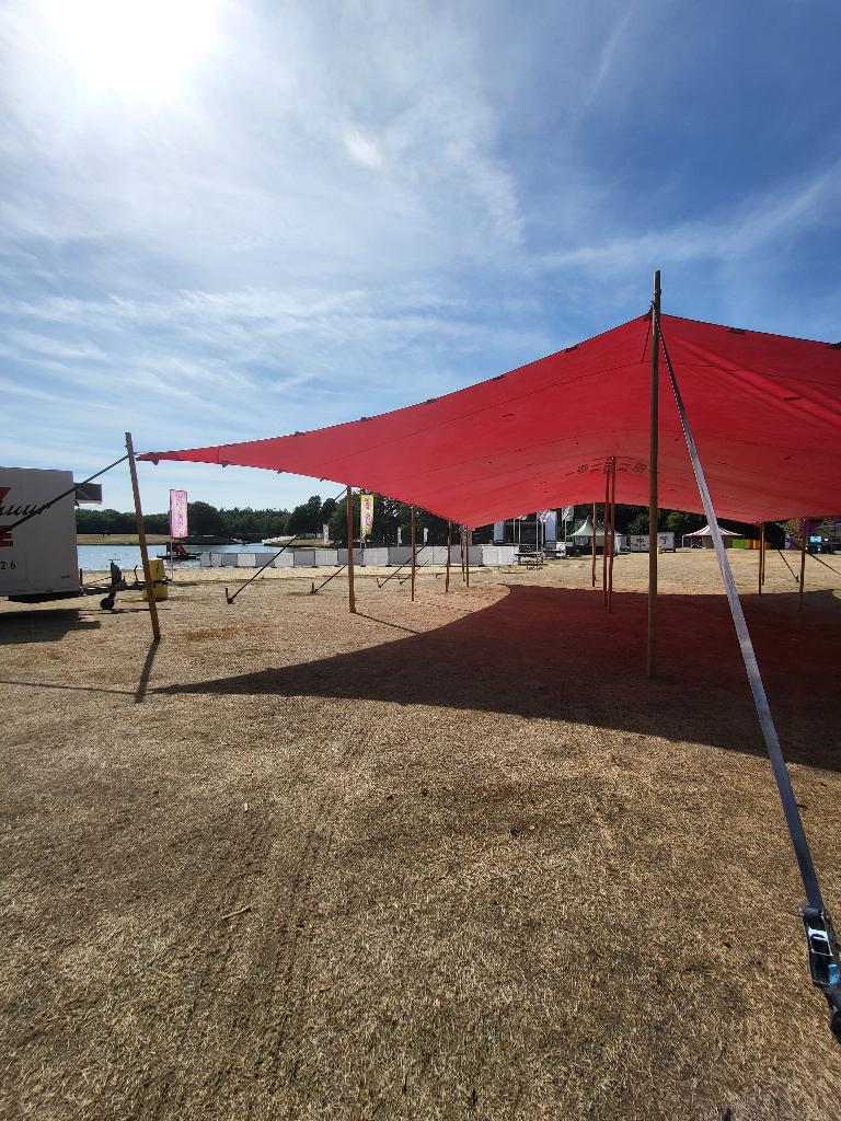 Roze feesttent, overkapping 15x10m (gebruikt), Jardin & Terrasse, Tonnelles, Utilisé, Tente de réception, 2 mètres ou plus, 8 mètres et plus