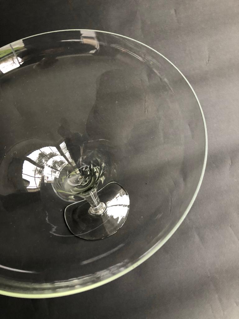 2 glazen schalen op hoge voet, Huis en Inrichting, Ophalen, Schaal, Rond, Glas