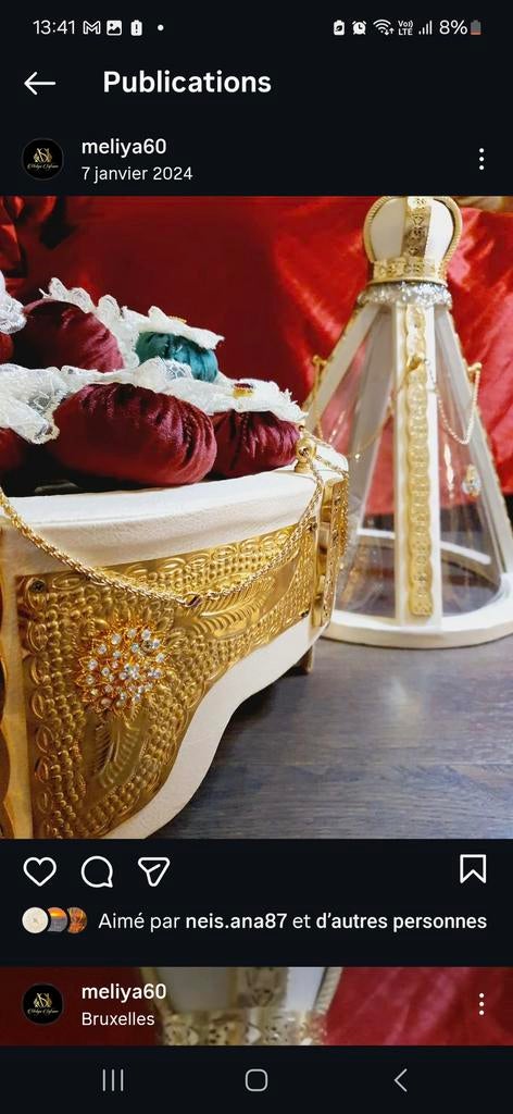 Deco mariage Sinia henna avec couvercles, Enlèvement, Comme neuf