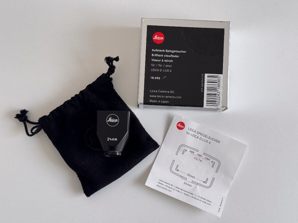 Leica Viewfinder 24mm met originele verpakking, TV, Hi-fi & Vidéo, Enlèvement ou Envoi, Comme neuf, Leica