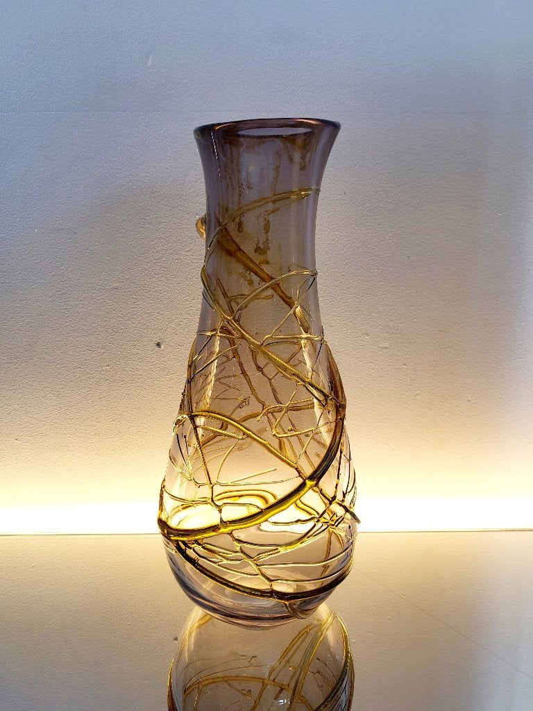 Val saint lambert Studio Cristal vaas, Alfred collard, Antiek en Kunst, Ophalen of Verzenden