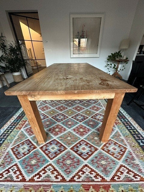table à manger, Teck, 150 à 200 cm, Cinq personnes ou plus, Landelijk