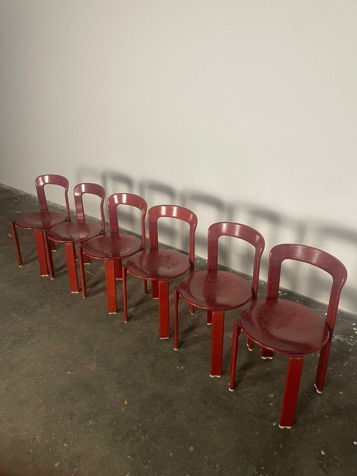 6 x Kusch Co Bruno Rey Hay stoelen rood, Enlèvement