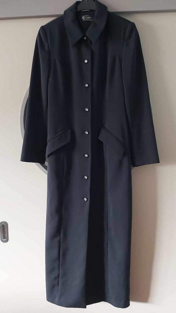 Claire International Clothing, dunne mantel, mt 36, Ophalen of Verzenden, Zo goed als nieuw, Maat 36 (S), Zwart