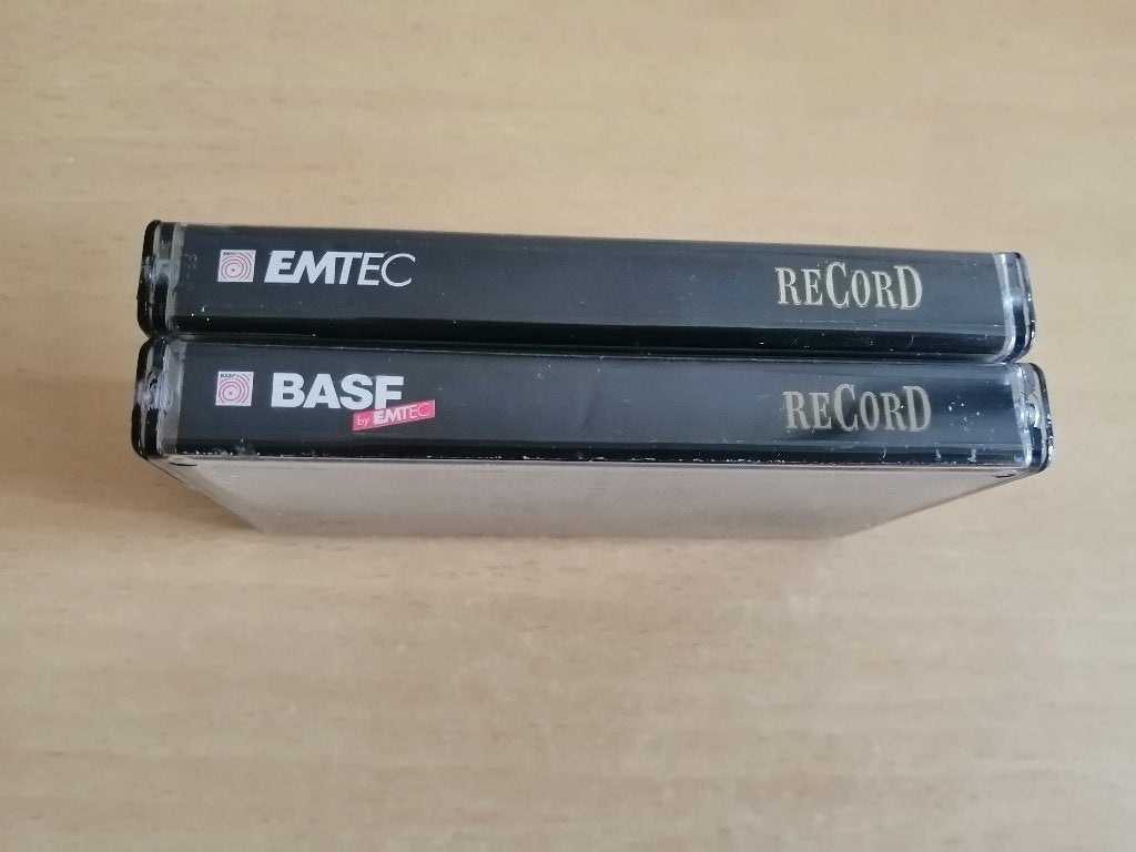 2 cassettes réenregistrables BASF/EMTEC de 90 minutes, Enlèvement ou Envoi, Utilisé, Pré-enregistrées