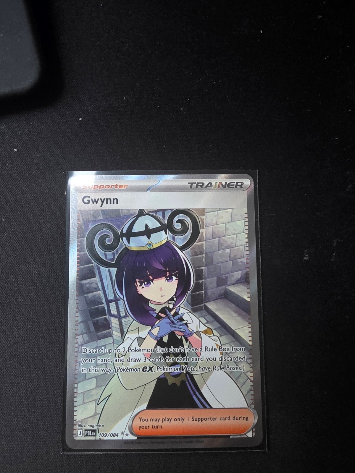 Pokémon Gwynn full art - 109/084 - PBL, Enlèvement, Neuf, Cartes en vrac, Foil