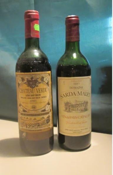 2 grands vins rouges français de 1985, Enlèvement ou Envoi, Pleine, Comme neuf, Vin rouge