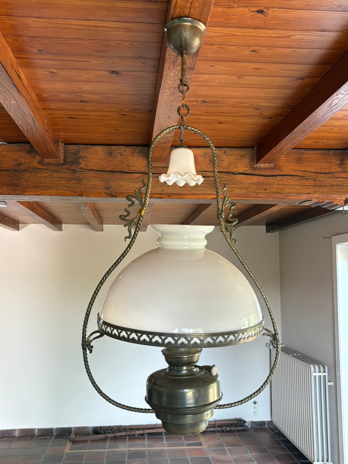 Petroleum hanglamp, Antiek en Kunst, Ophalen