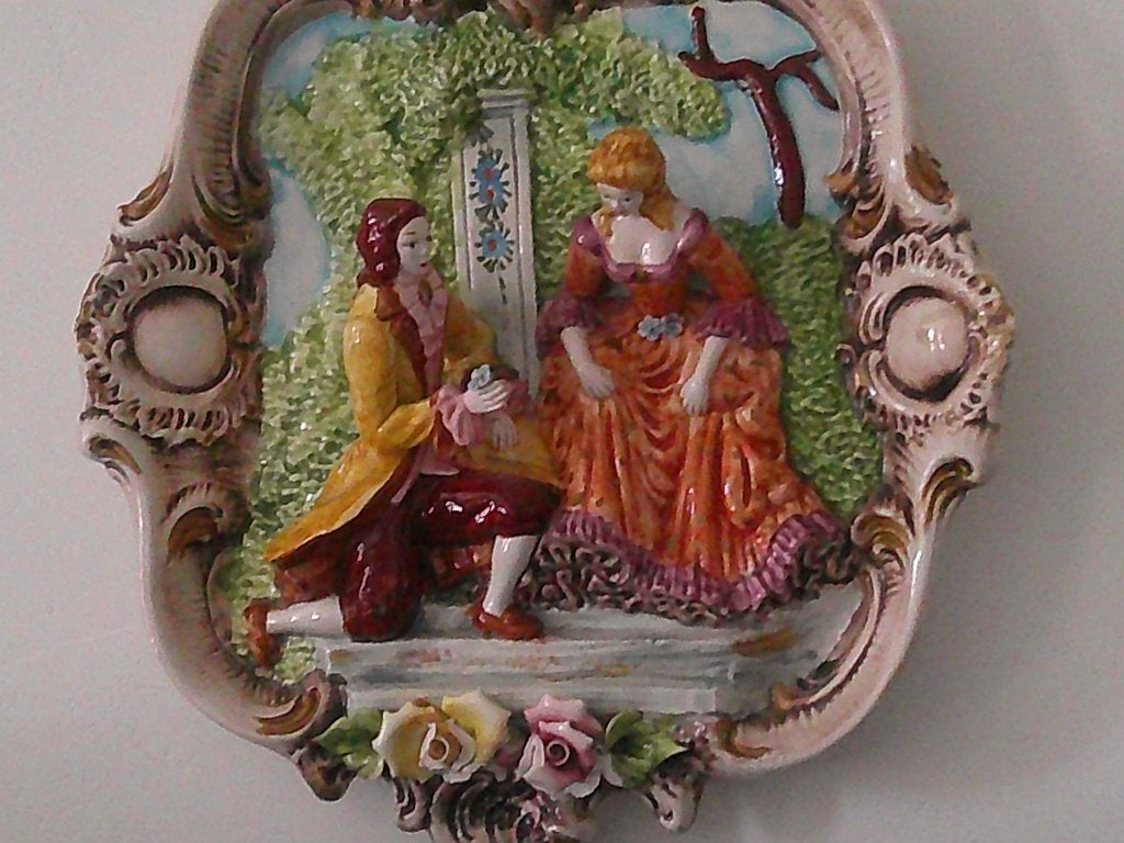 Le couple amoureux et les chiens en porcelaine ancienne, Antiquités & Art, Enlèvement