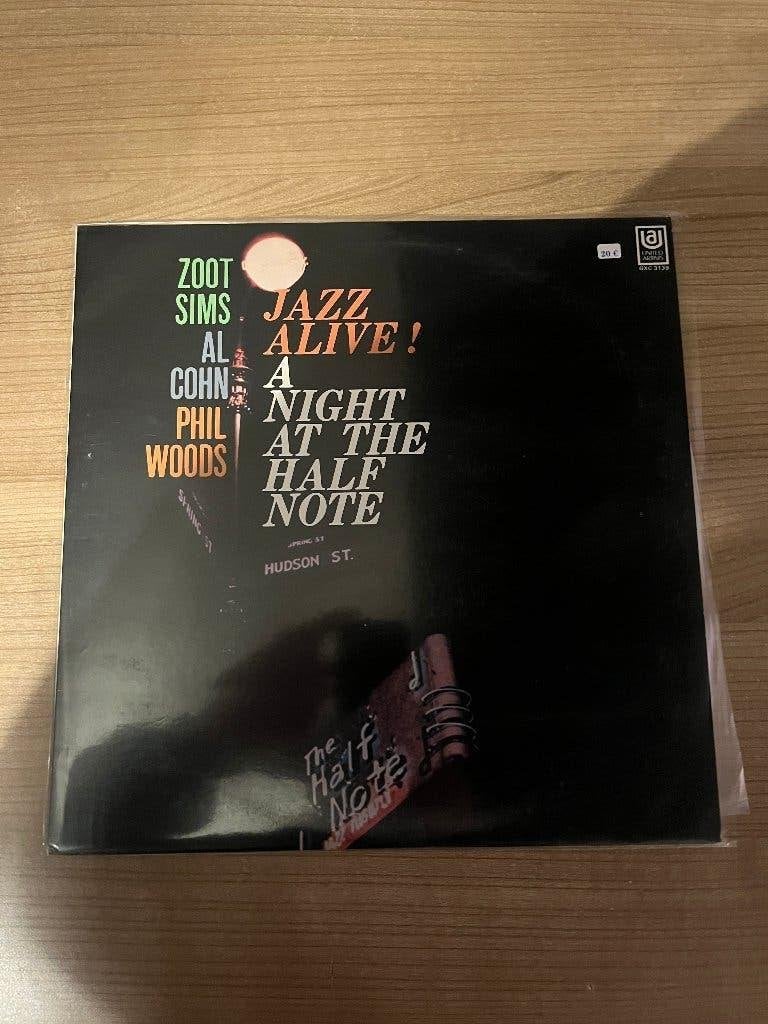 ZOOT SIMS - JAZZ ALIVE ! A NIGHT AT THE HALF NOTE, Beschermende buitenhoes, Ophalen of Verzenden, Gebruikt, Jazz