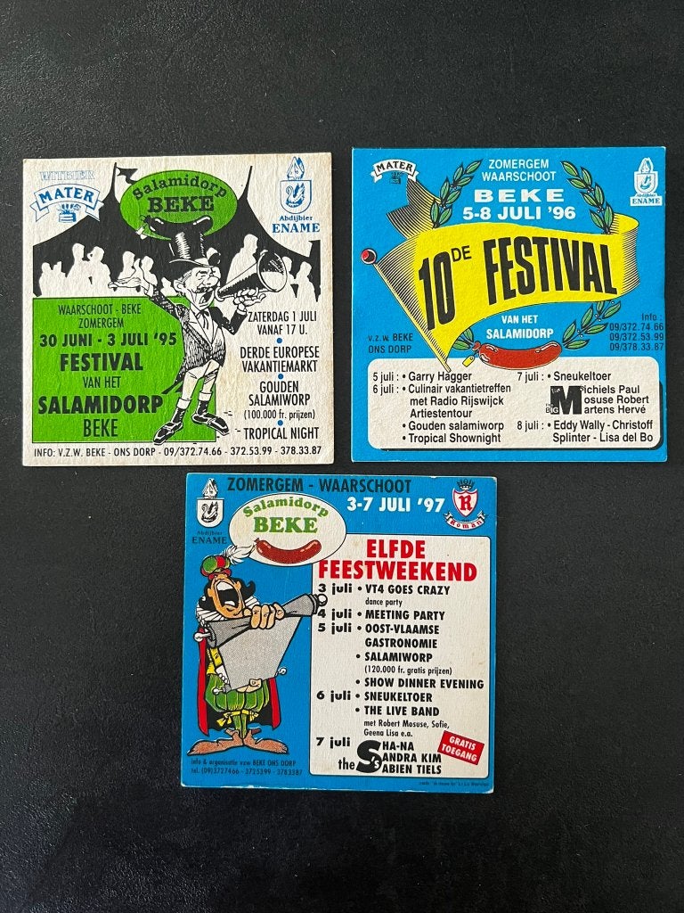 Bierviltjes - FESTIVAL BEKE ZOMERGEM, Ophalen of Verzenden, Gebruikt, Viltje(s), Overige merken