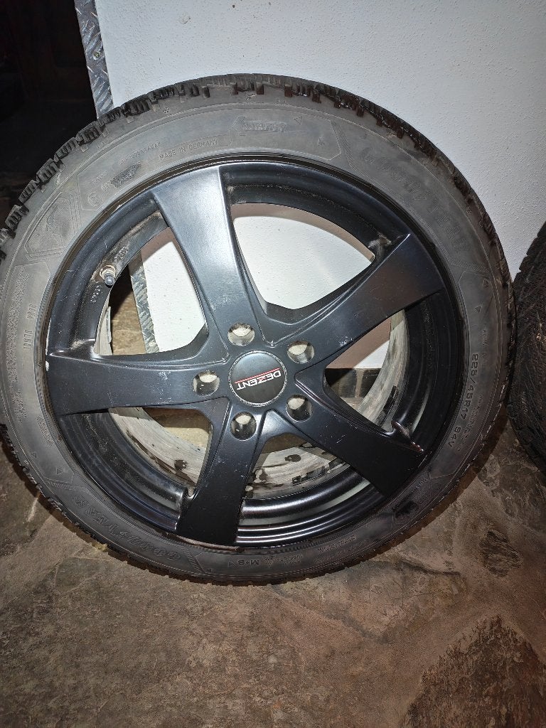 Jantes 17" 5x120 noir avec pneus neige, Enlèvement, 17 pouces, Pneus hiver, Pneu(s)