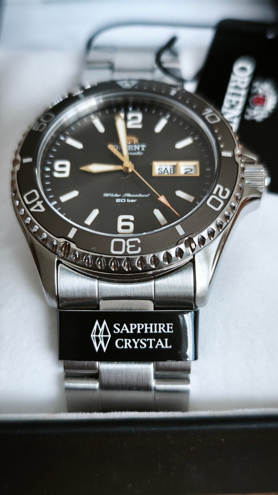 Orient Automatische horloge, Bijoux, Sacs & Beauté, Seiko, Enlèvement ou Envoi, Acier, Acier