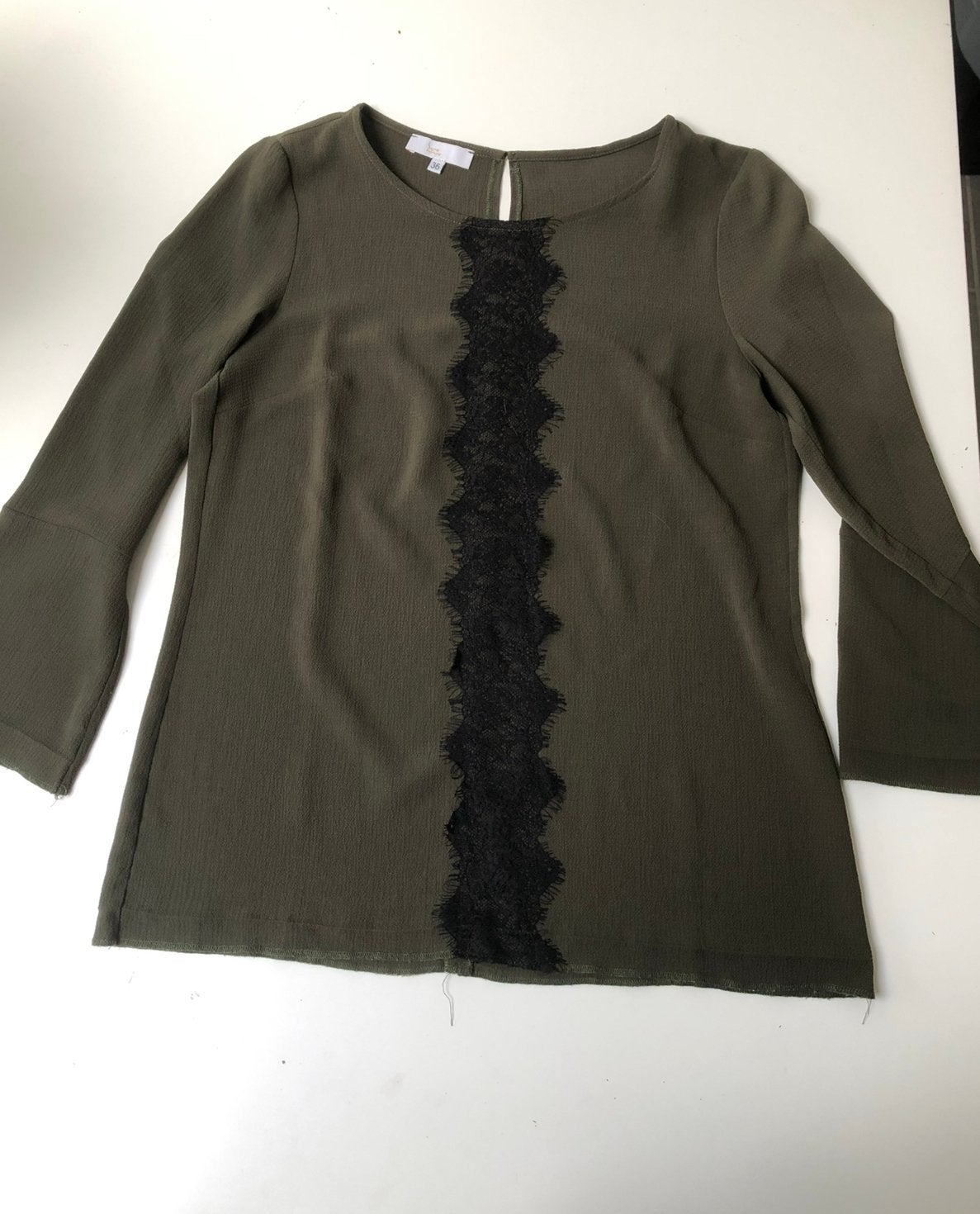 Longsleeve maat 36 - signe nature, Enlèvement, Comme neuf, Taille 36 (S), Vert