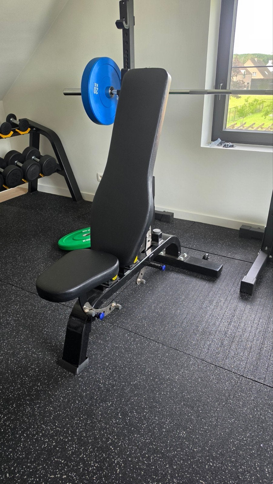Professionele bench - zo goed als nieuw, Sport en Fitness, Fitnessmaterialen, Ophalen, Rug