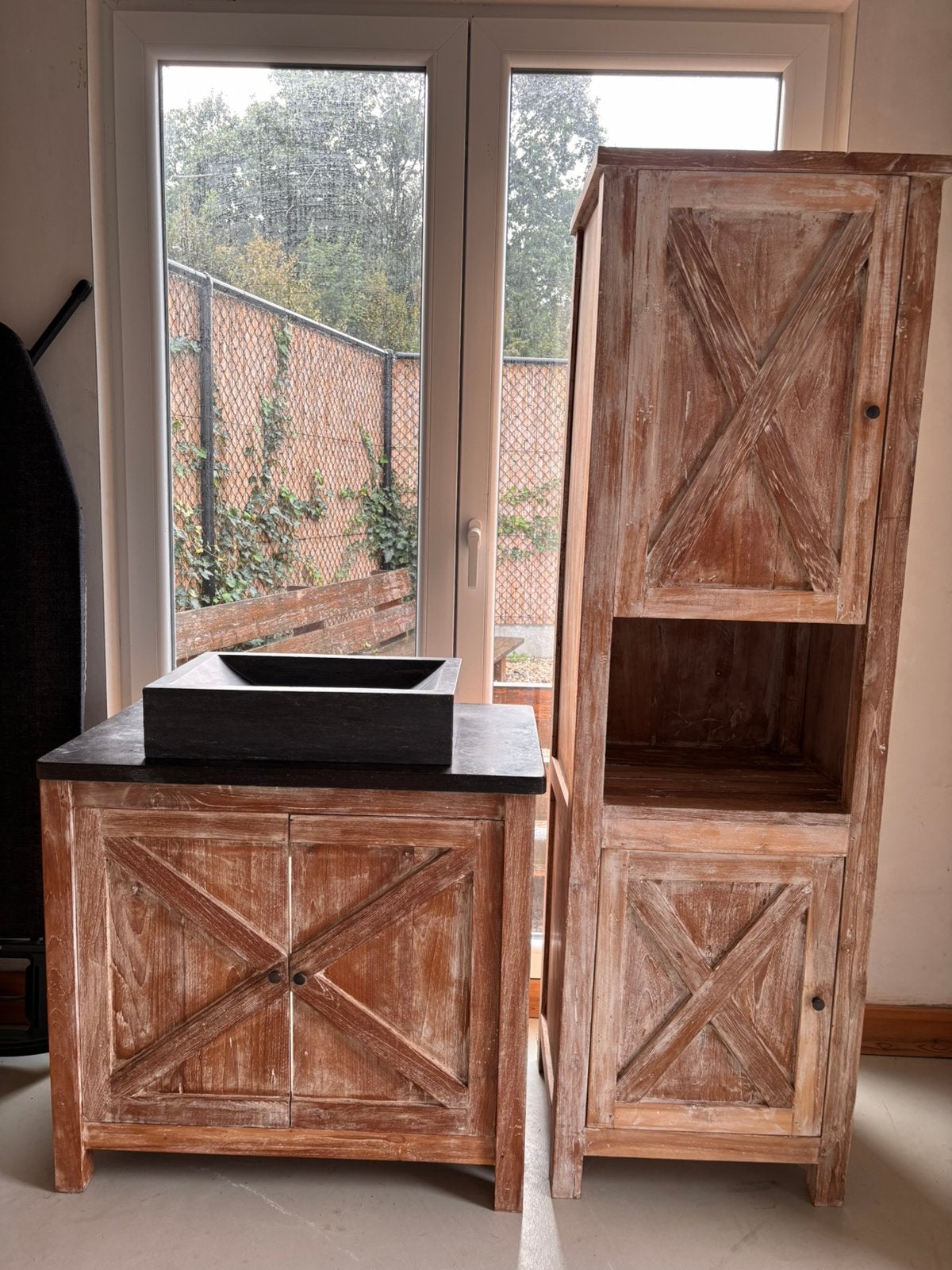 Badkamer meubel landelijk, Enlèvement, Utilisé, Meuble lavabo