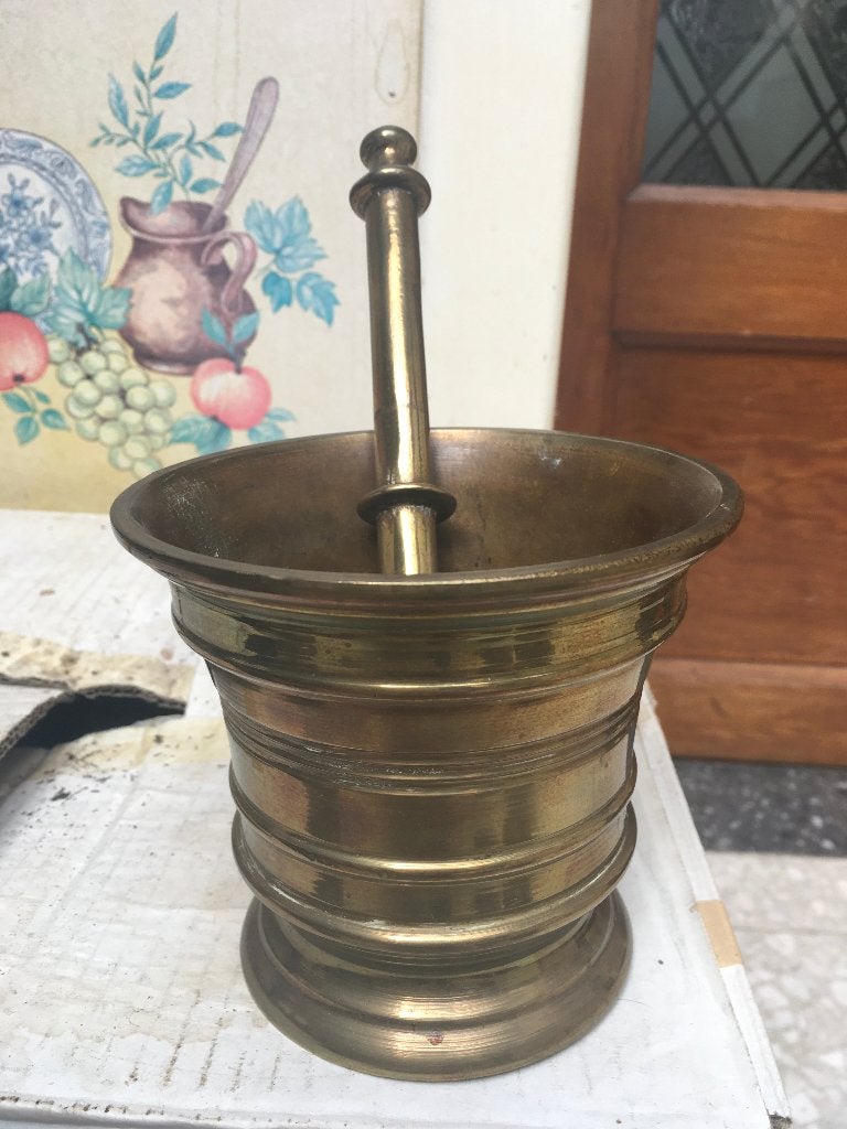 Bronzen vijzel, Antiek en Kunst, Ophalen of Verzenden, Brons