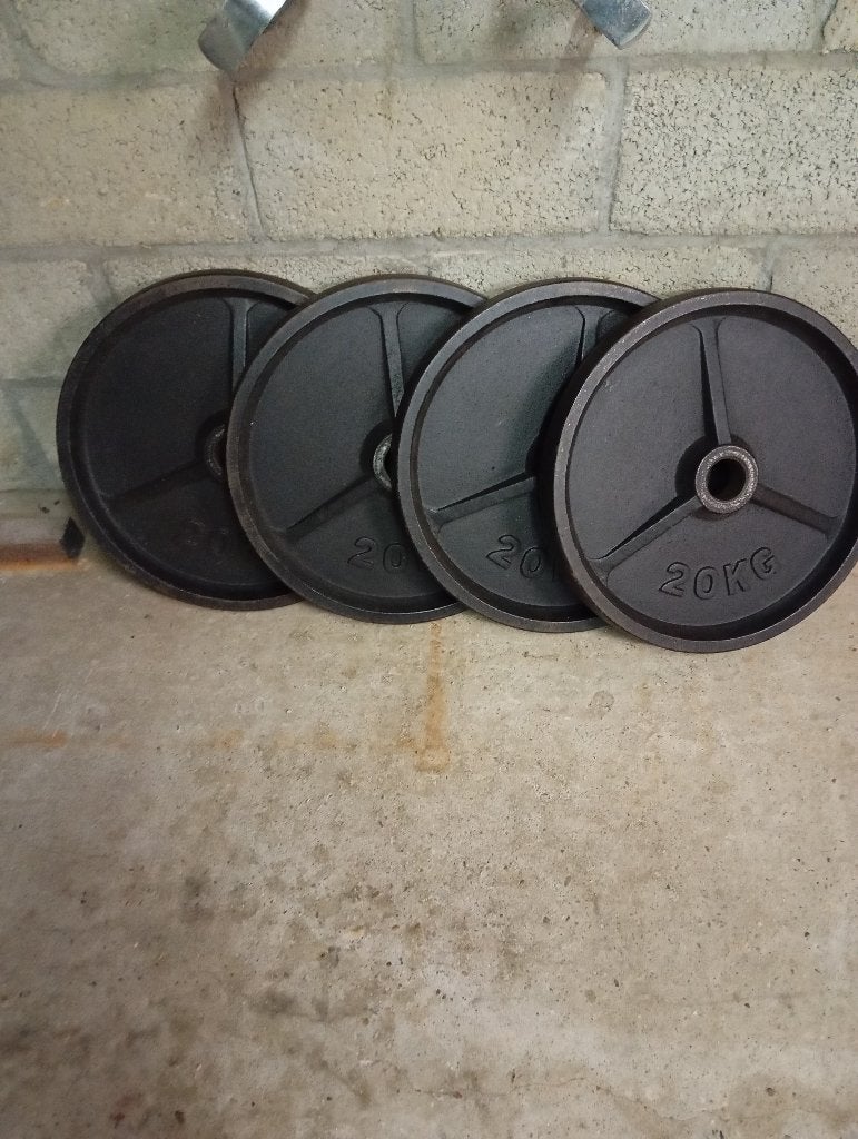 halterschijven, Sports & Fitness, Enlèvement, Utilisé, Plaques d'haltères