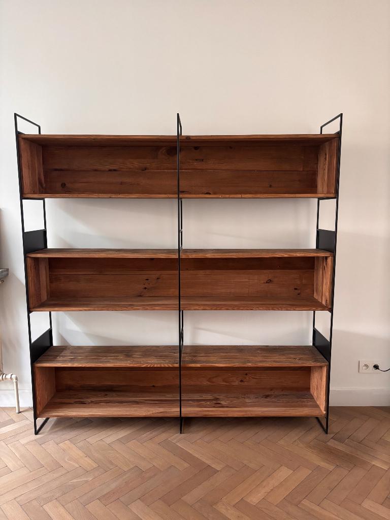 Hout met stalen kast, Ophalen, Zo goed als nieuw