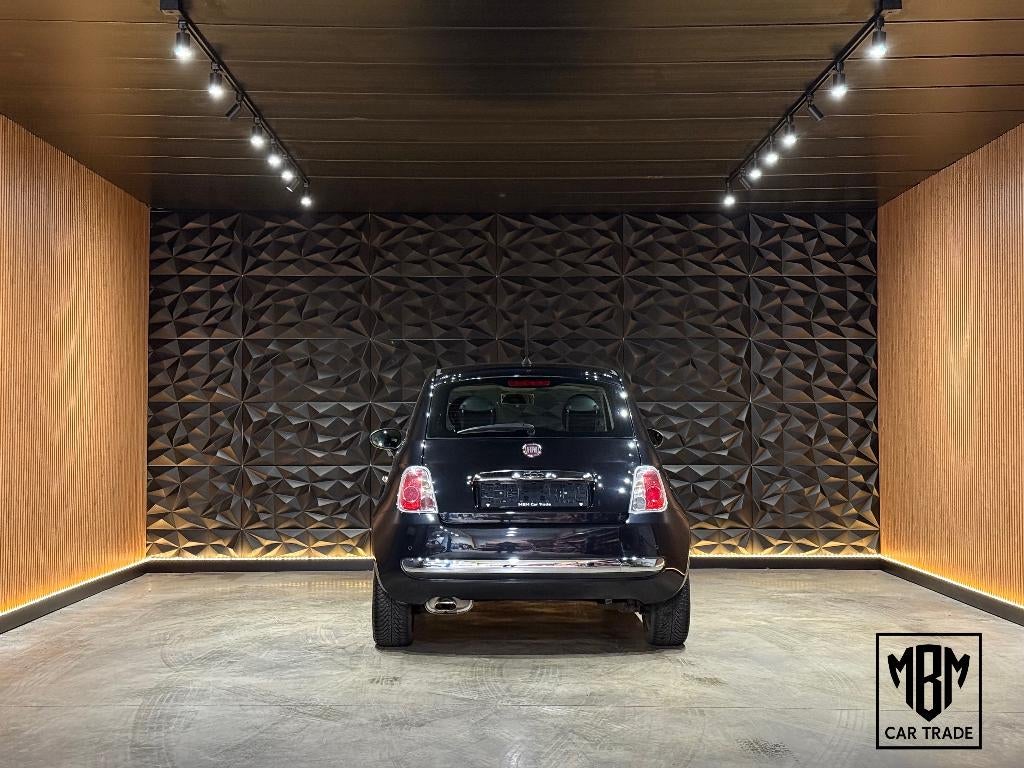 ✅ Fiat 500 1.2i Lounge GARANTIE Airco Pano Navi Parksensor, Voorwielaandrijving, 4 zetels, Stof, Zwart