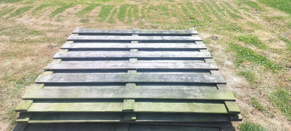 omheining, Enlèvement, Utilisé, Bois, Clôture en treillis métallique double