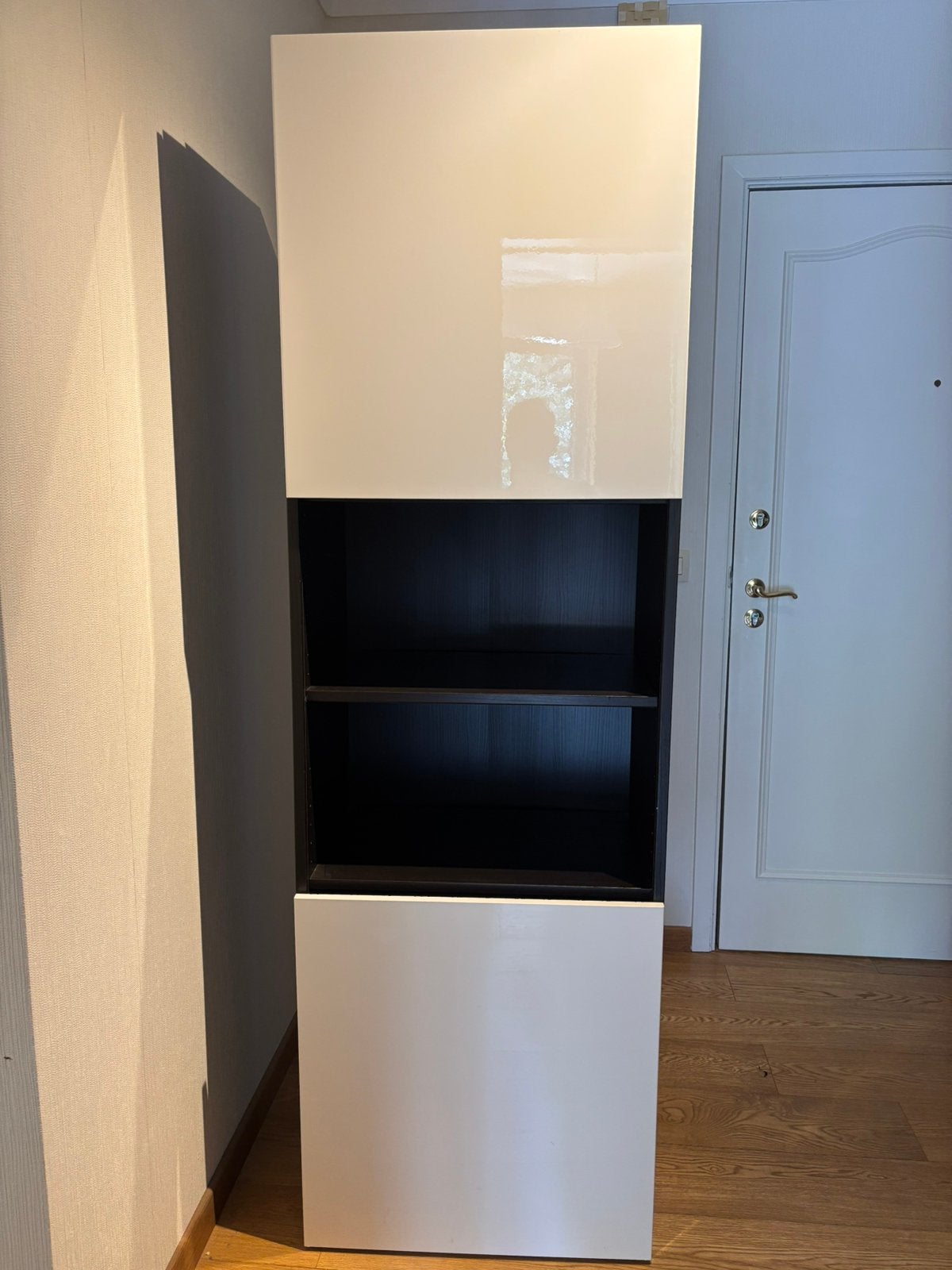 Armoire IKEA 2 portes blanches satin, Maison & Meubles, Enlèvement, Utilisé