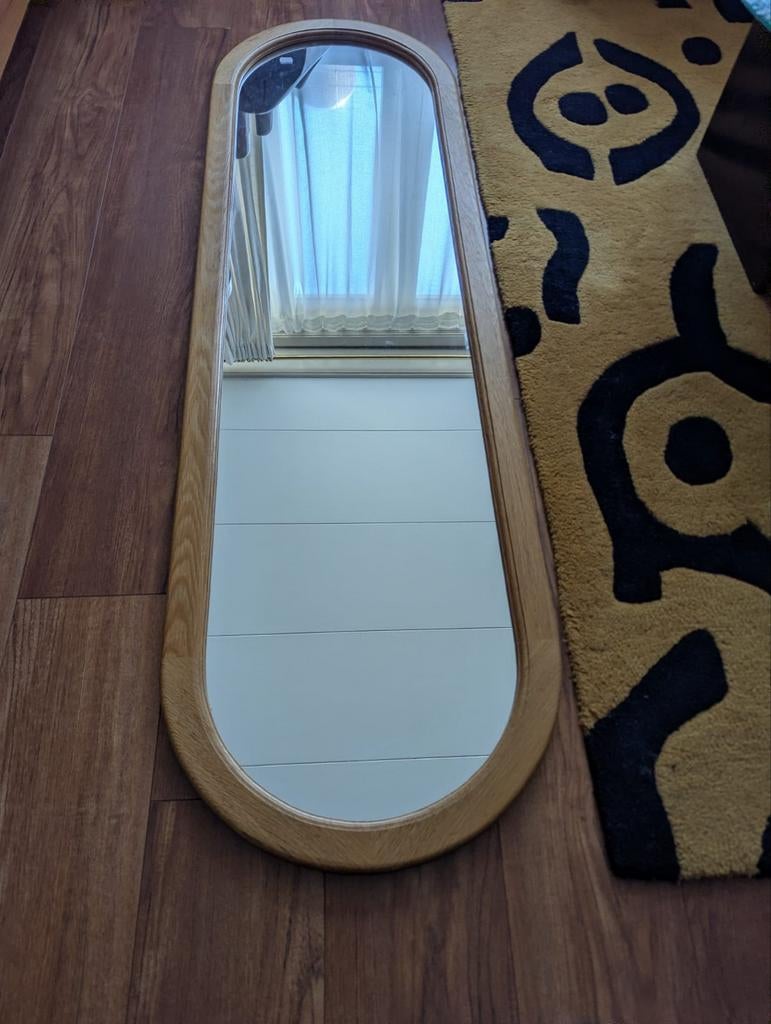 Ovale spiegel houten spiegel, Antiek en Kunst, Ophalen