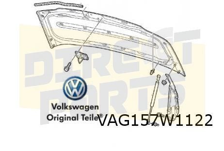 Volkswagen Caddy (7/15 - 12/20) (2K) motorkapscharnier Recht, -, -, Nieuw, -